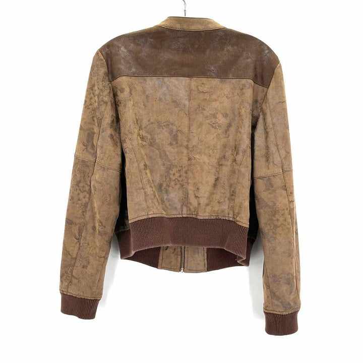 Size M Brown Faux Leather Jacket