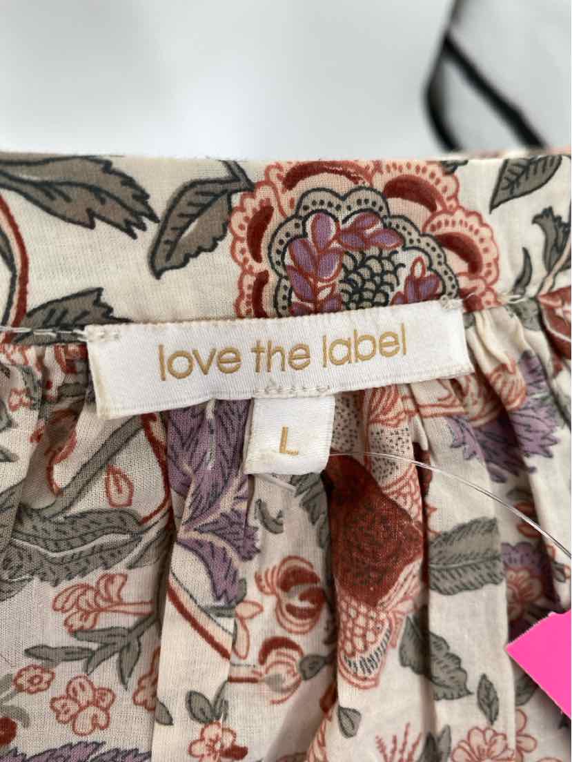 Size L LOVE THE LABEL Multi-Color Shirt