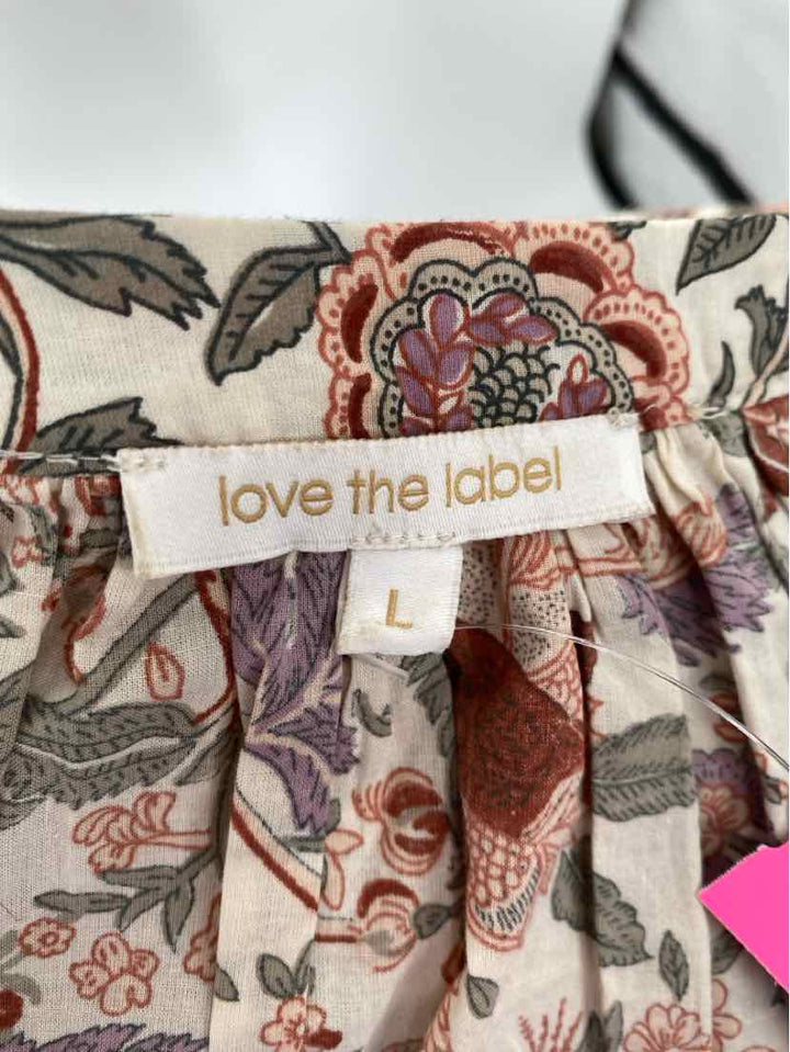 Size L LOVE THE LABEL Multi-Color Shirt