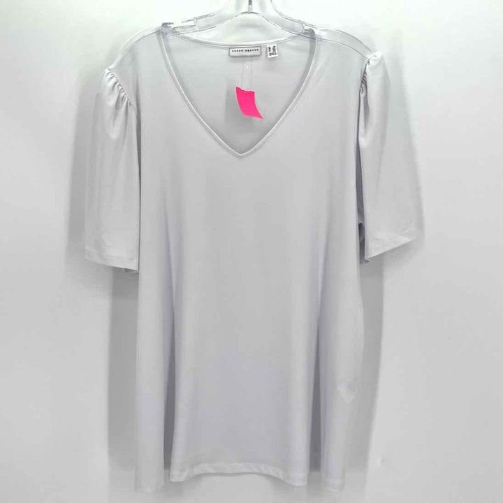 Size 2X SUSAN GRAVER White Shirt