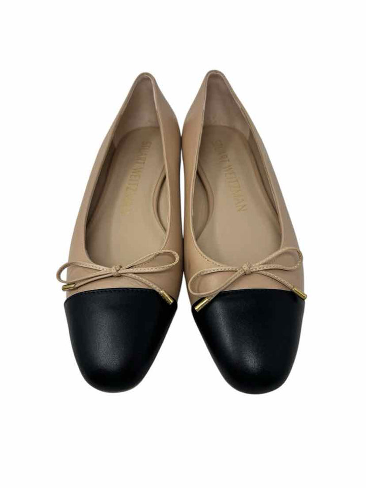 Shoe Size 9 Stuart Weitzman Beige Leather Flats
