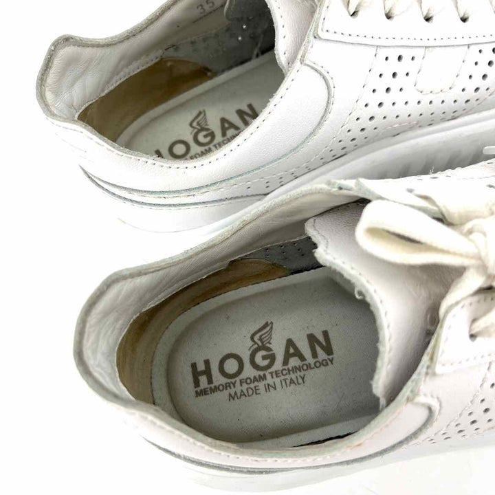 Shoe Size 35 White Leather Sneakers