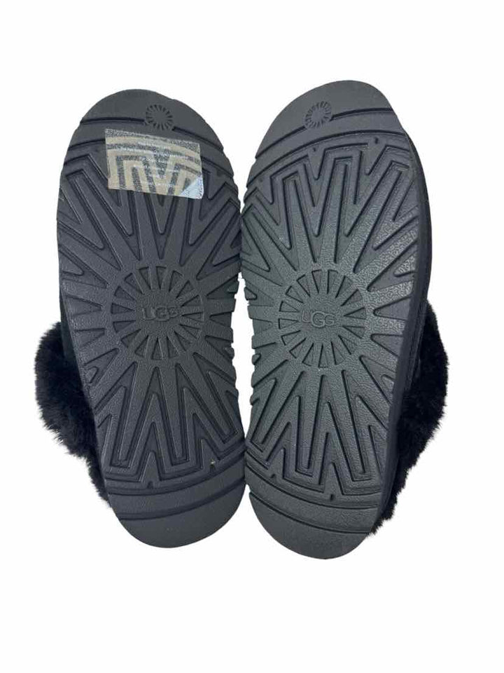 Shoe Size 6 Ugg Black Suede Slippers