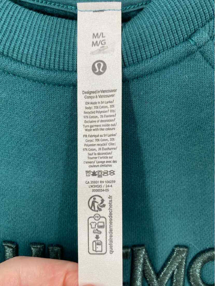 Size M/L Lululemon Green Sweater