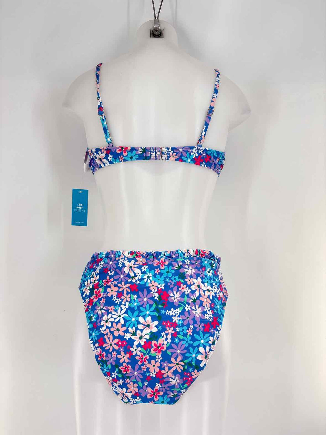 Size L CUPSHE Blue Print Swimsuit
