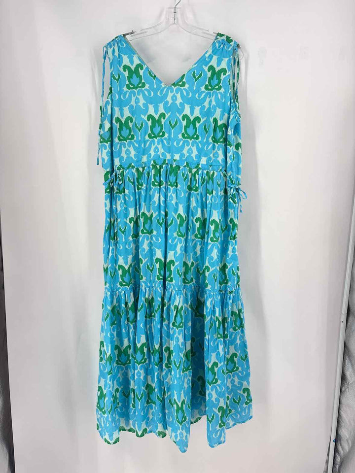 Size 18W Talbots Blue Print Dress