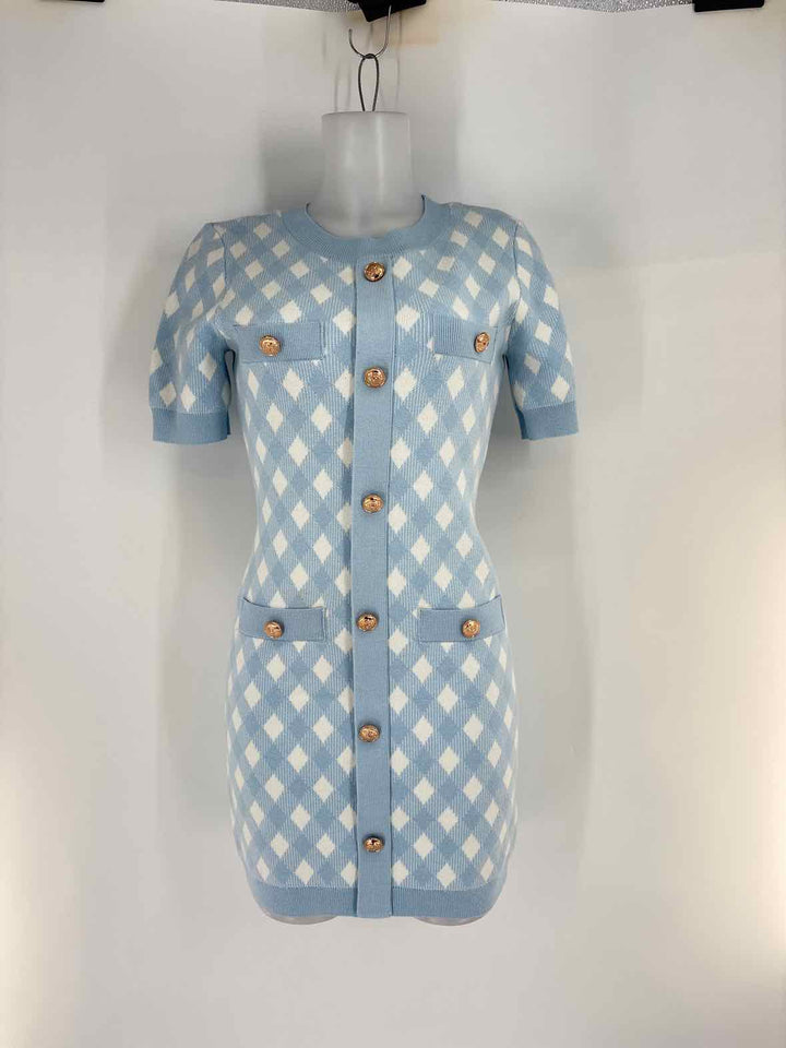 Size S Blue Print Dress