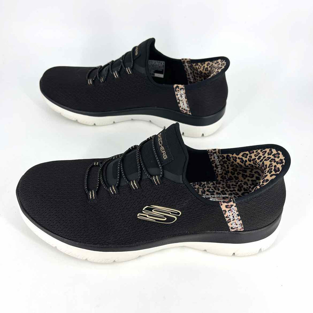 Shoe Size 7.5 Sketchers Black Knit Sneakers