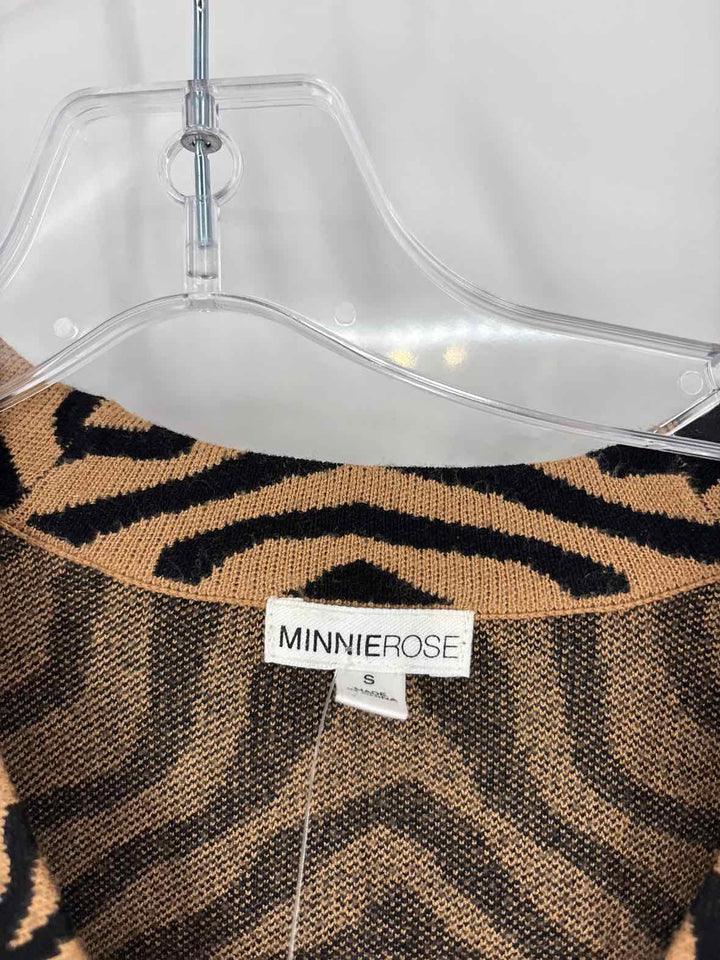 Size S MINNIEROSE Brown Print Sweater