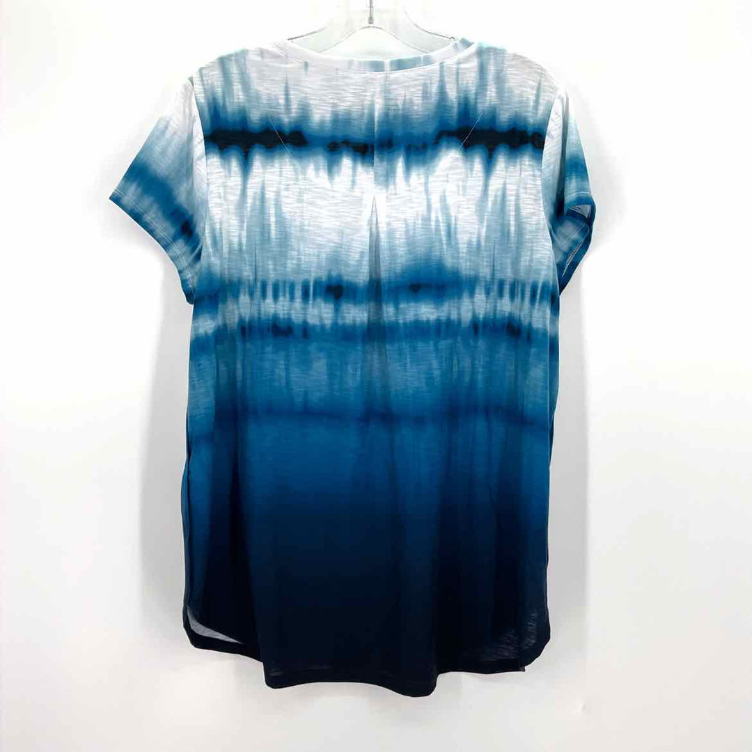 Size L Chico's Blue Print Shirt