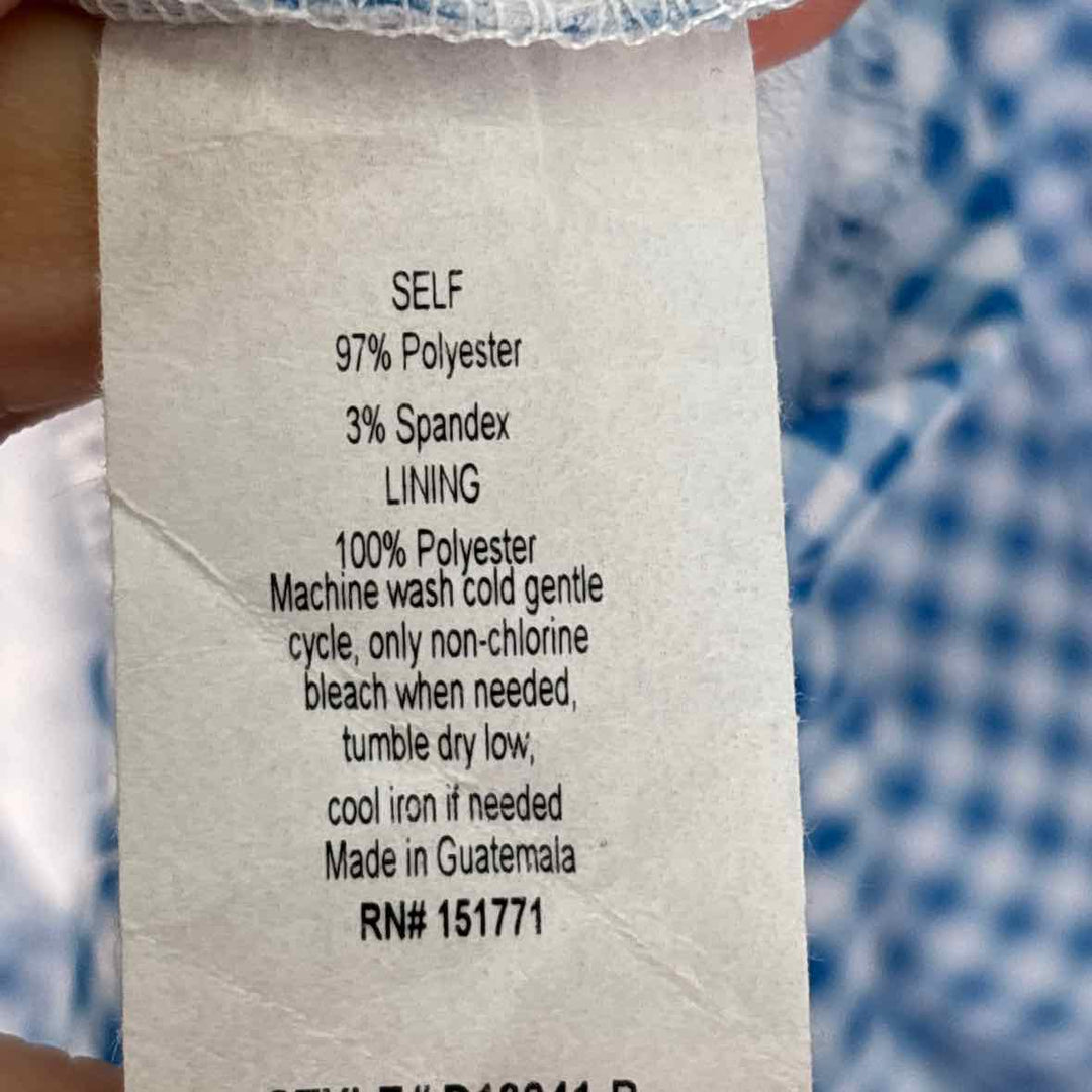 Size L Blue Print Dress