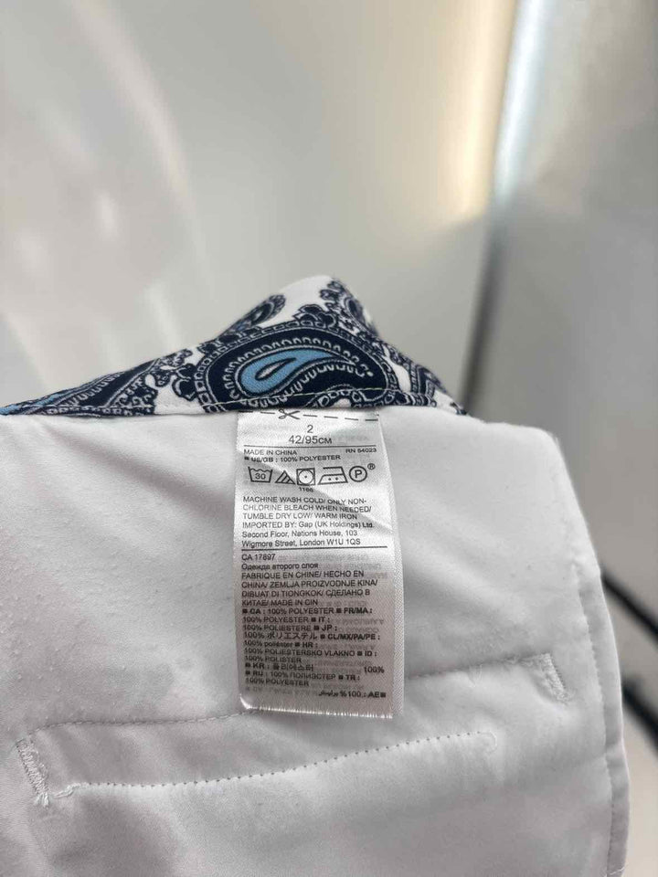 Size 2 Banana Republic Blue Print Pants