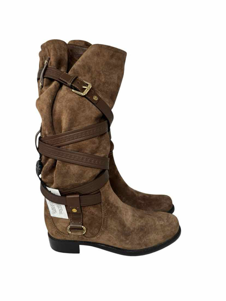 Shoe Size 37.5 Louis Vuitton Brown Suede Luxury - Boots