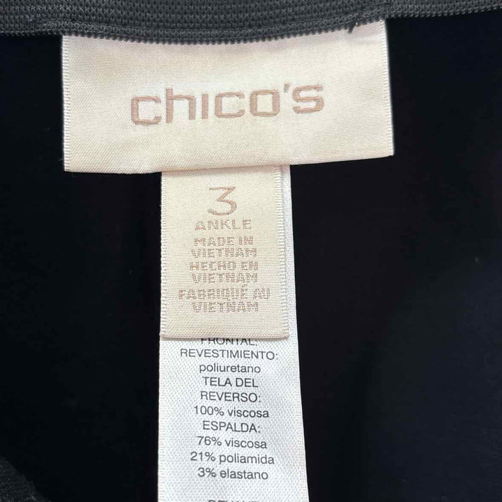 Size XL Chico's Black Faux Leather Pants