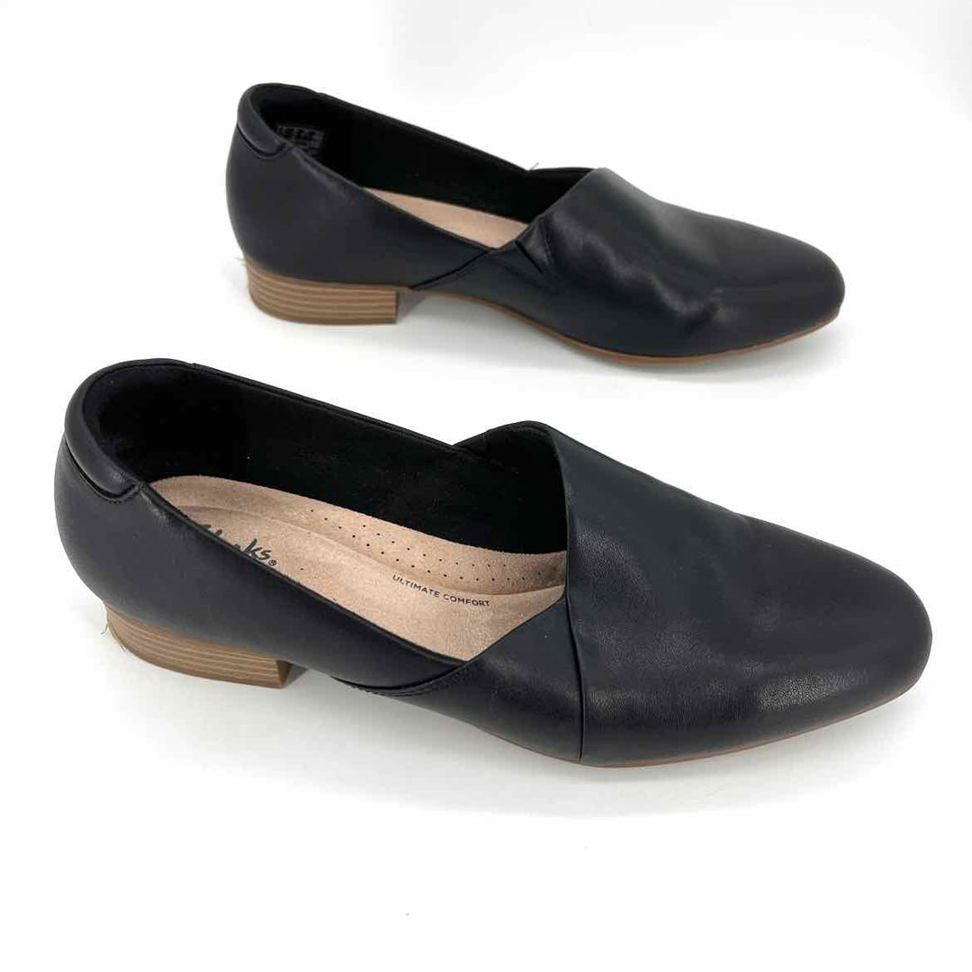 Shoe Size 10 CLARKS Black Leather Loafers