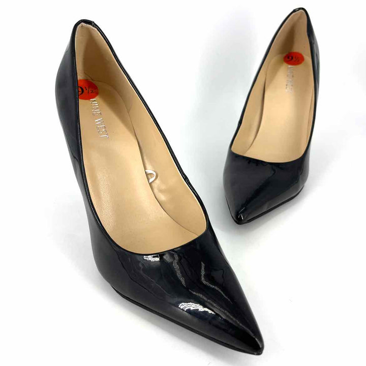 Shoe Size 9.5 Nine West Black PATENT Pumps