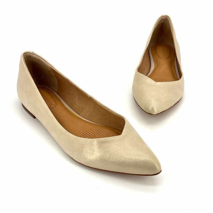 Shoe Size 7.5 CORSO COMO Gold Flats