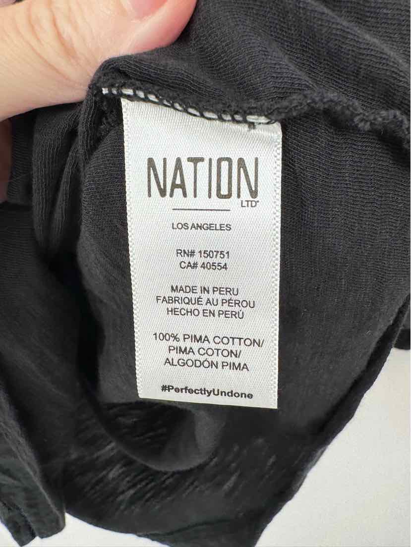 Size M NATION Black Shirt