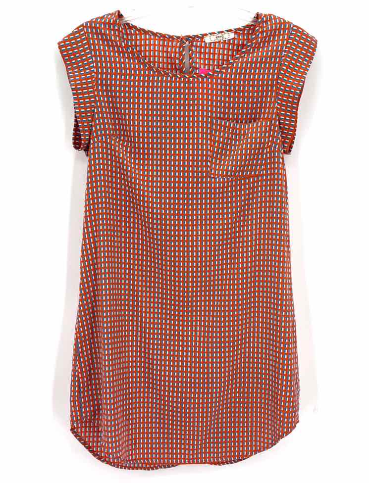 Size S ORANGE PRINT Dress
