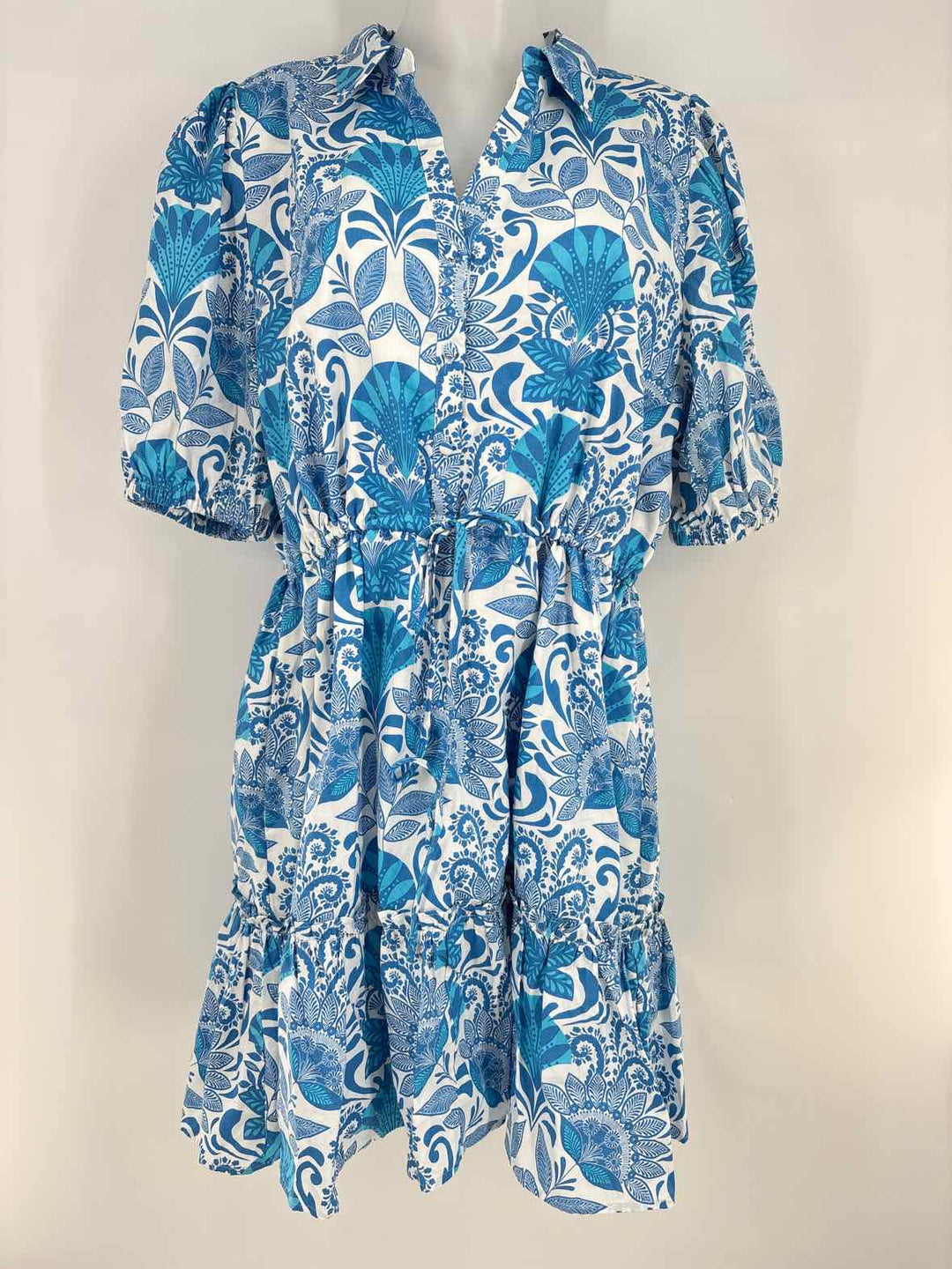Size XL SUGARLIPS Blue Print Dress