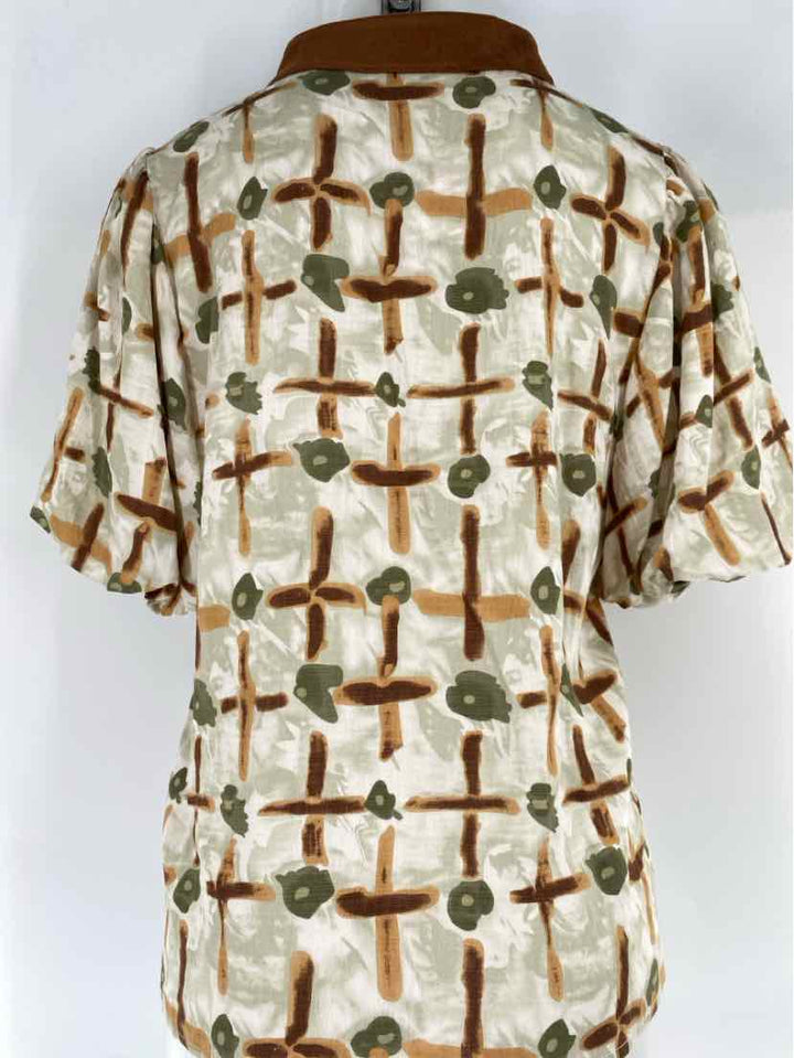 Size L THML Green Print Shirt