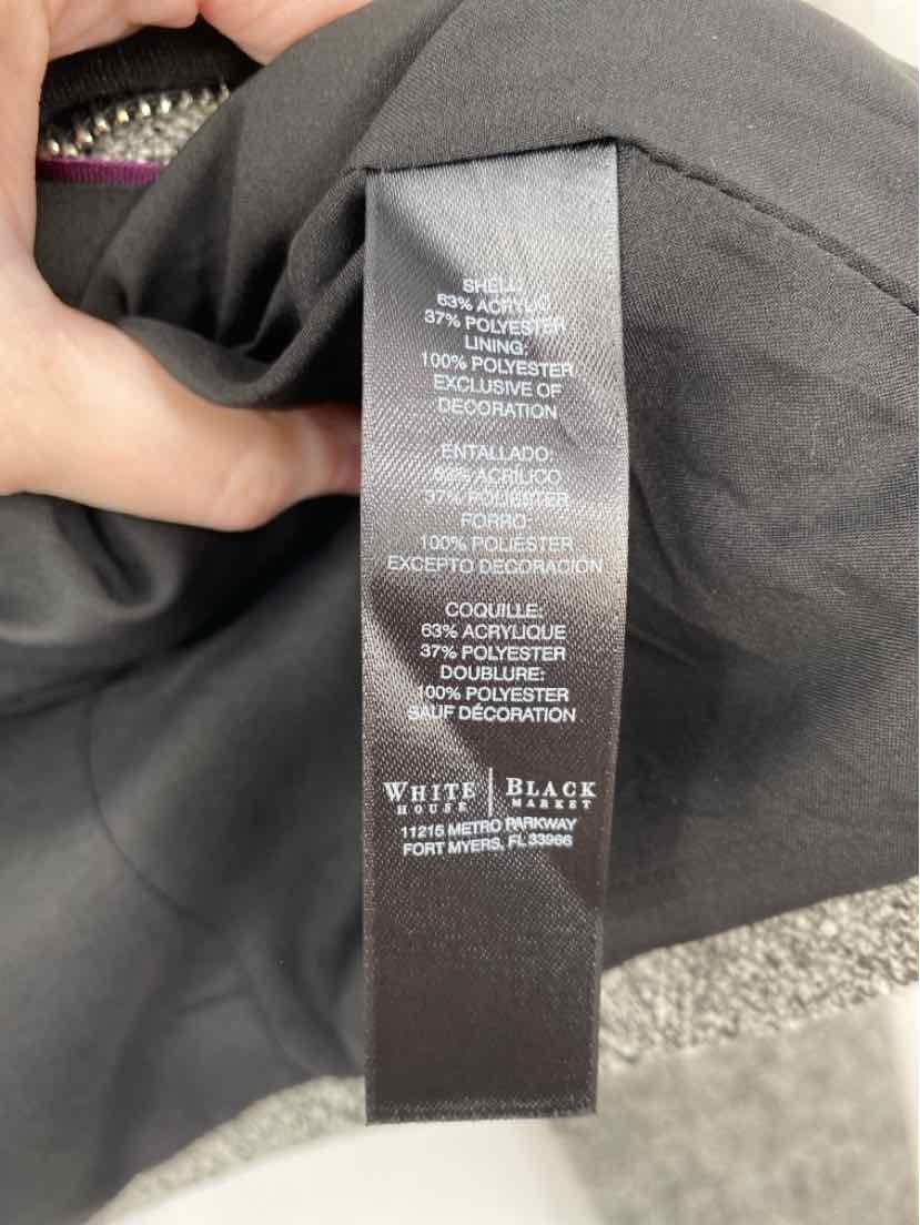 Size 10 White House Black Market Black Print Jacket