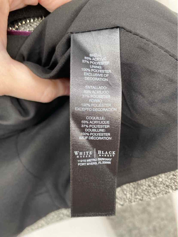 Size 10 White House Black Market Black Print Jacket