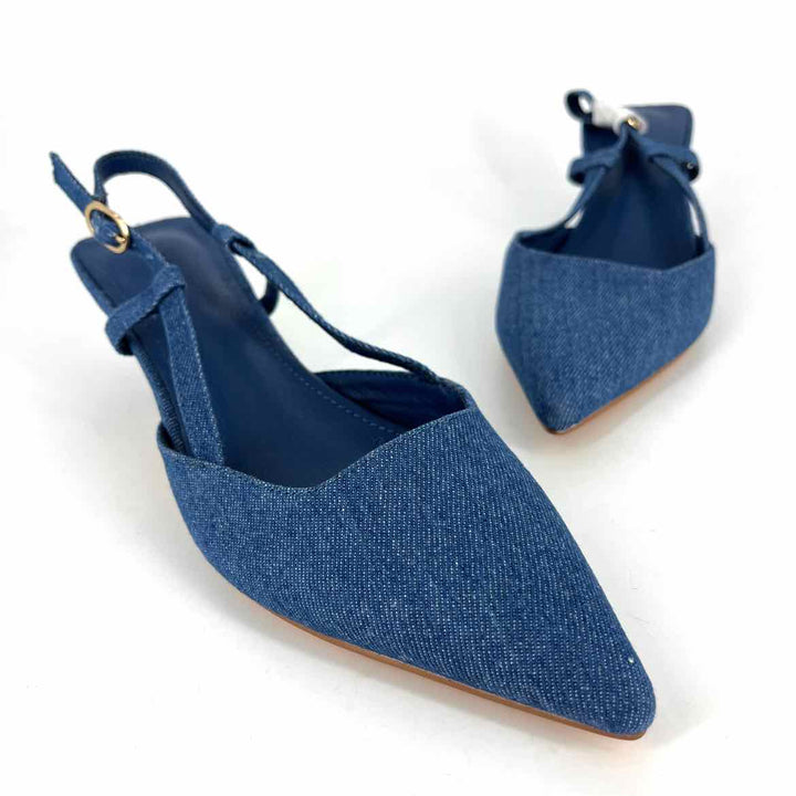 Shoe Size 7.5 Blue Denim Pumps