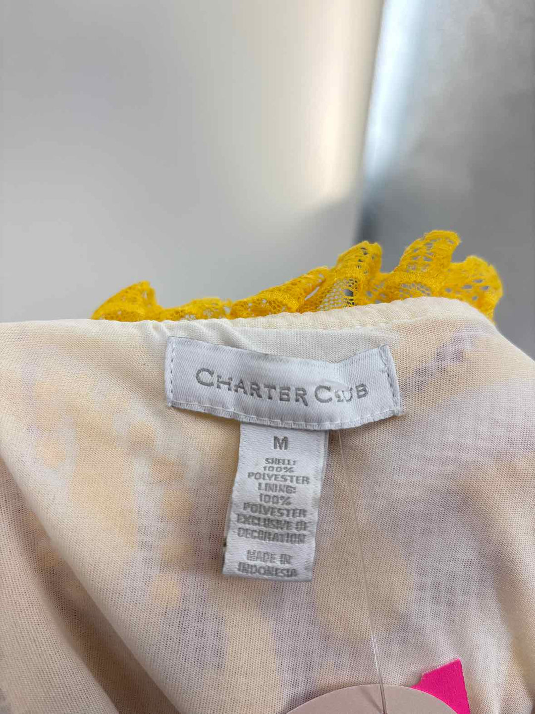 Size M CHARTER CLUB Yellow Shirt
