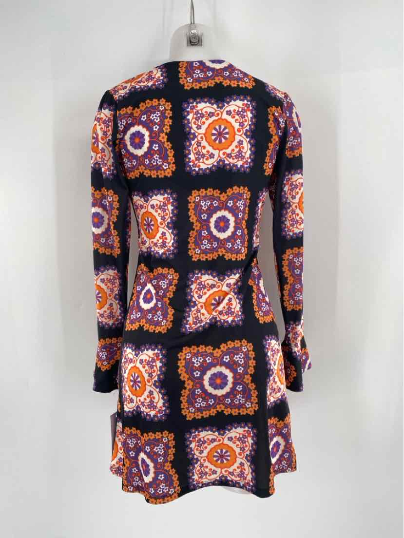 Size 6 Black Print Dress
