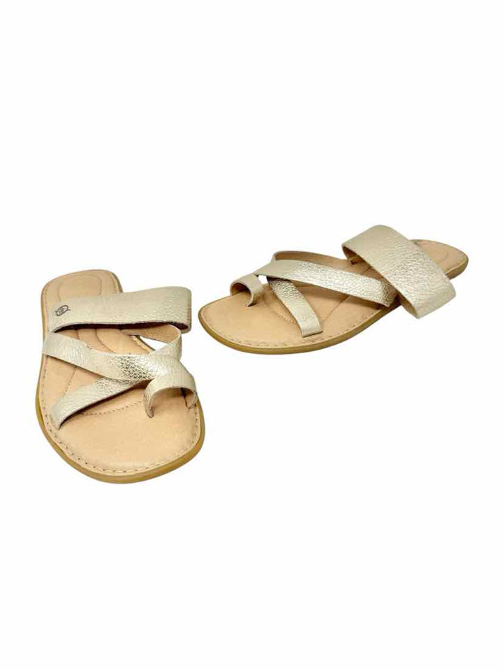 Shoe Size 9 Born Gold Leather Sandals