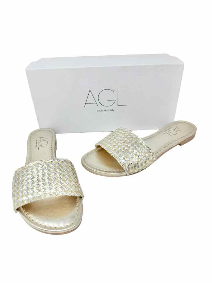 Shoe Size 39 AGL Silver Sandals