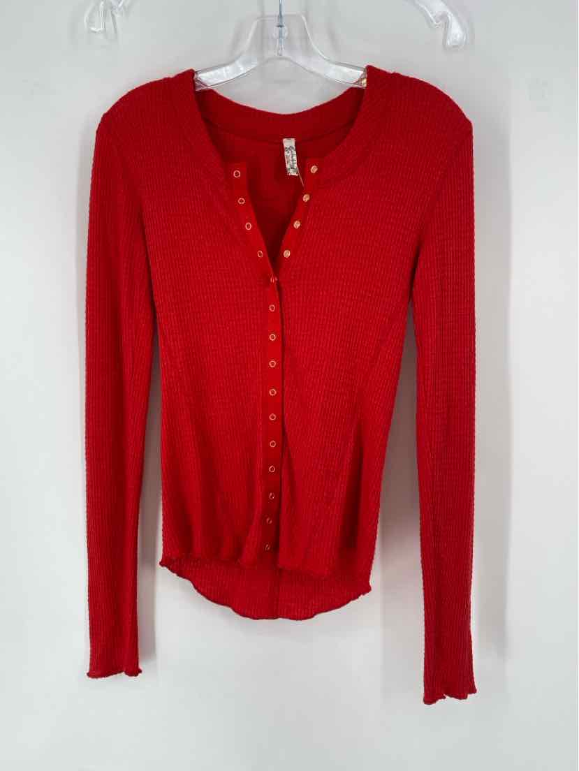 Size S FREE PEOPLE Red Shirt