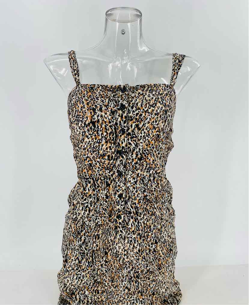 Size XS Brown Print Dress