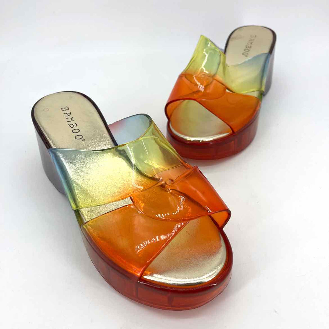 Shoe Size 6 BAMBOO Multi-Color Sandals