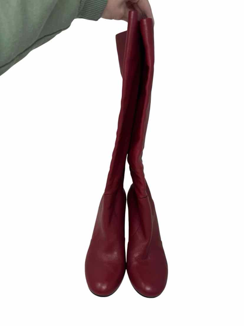 Shoe Size 9.5 Vince Camuto Red Leather Boots