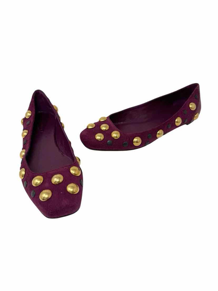 Shoe Size 38 Gucci Purple Suede Luxury - Flats