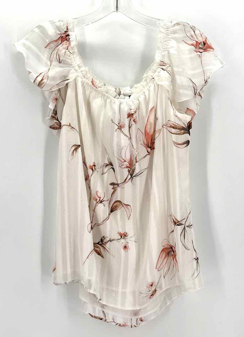 Size M White House Black Market Cream Shirt