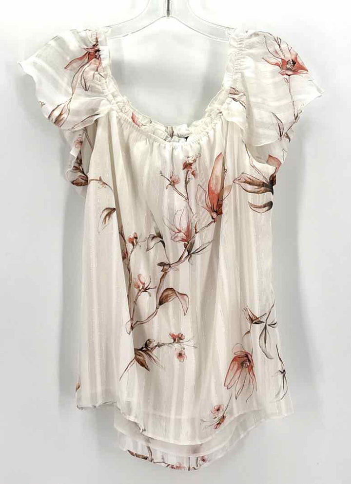 Size M White House Black Market Cream Shirt