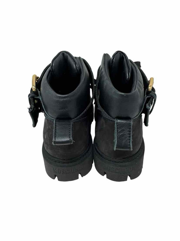 Shoe Size 36 Moschino Black Leather Boots
