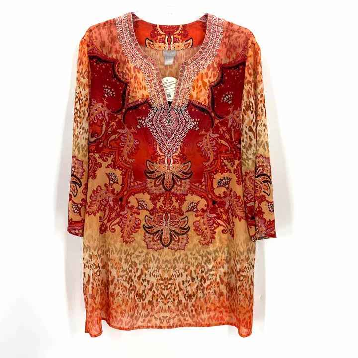 Size XL Chico's Multi-Color Beaded Shirt