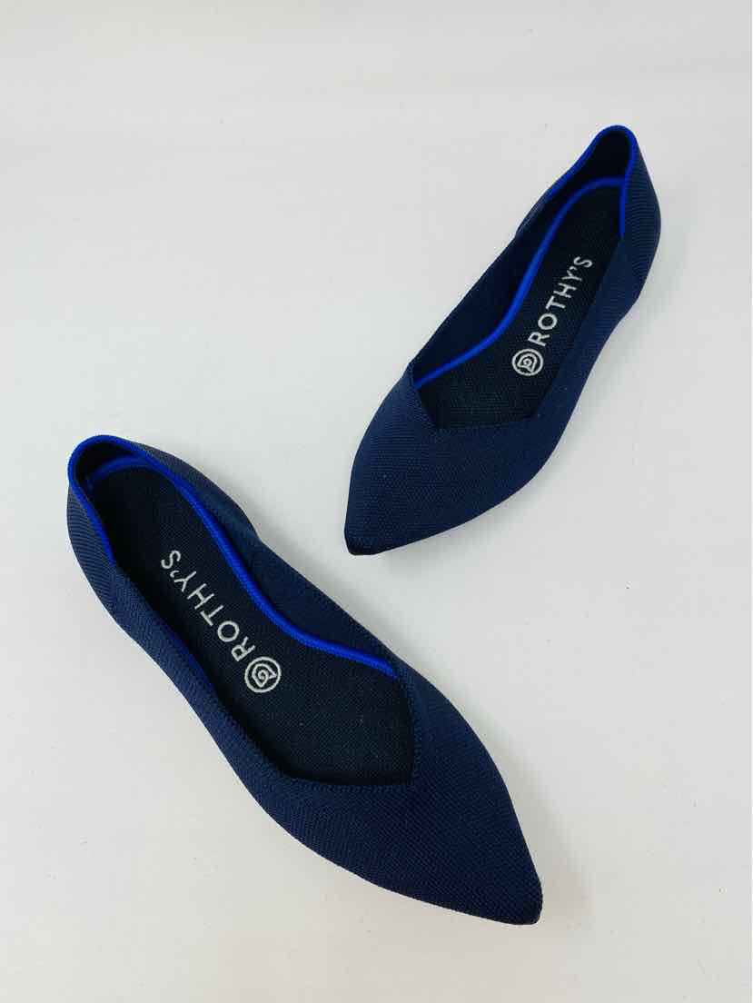 Shoe Size 8.5 ROTHY'S Navy Flats