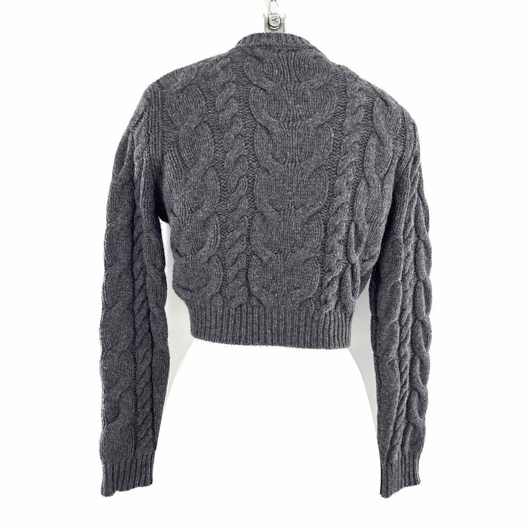 Size S FRAME Gray Knit Cardigan