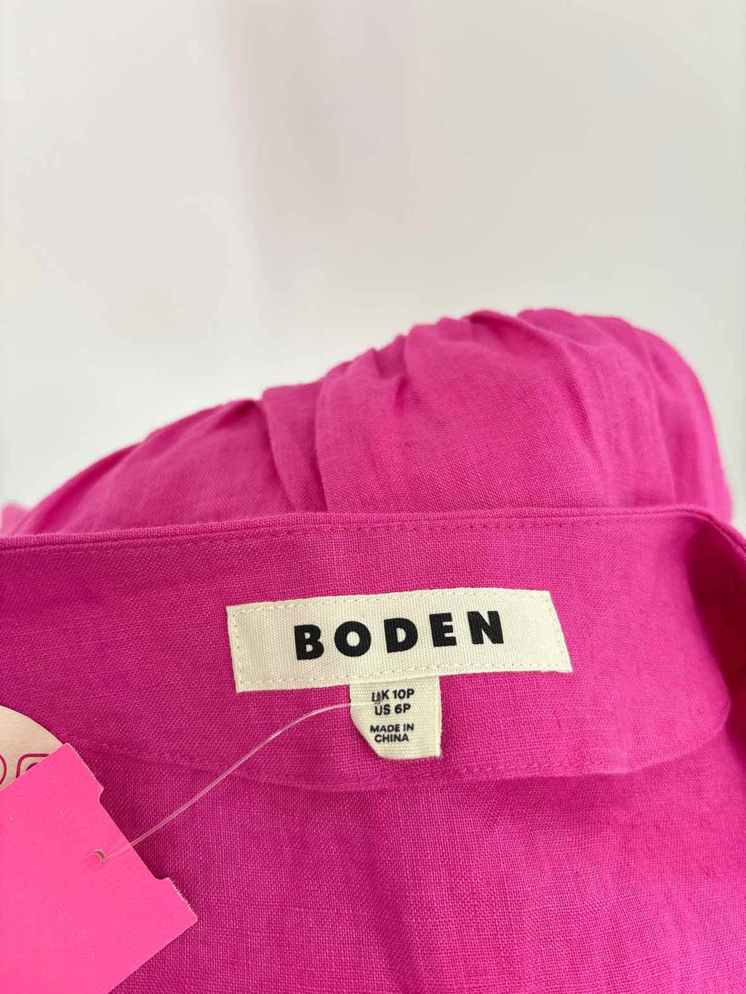 Size 6P Boden Pink Linen Dress