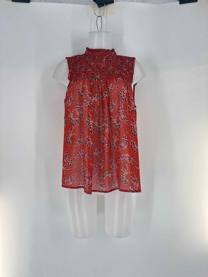 Size 6 MAEVE ORANGE PRINT Shirt