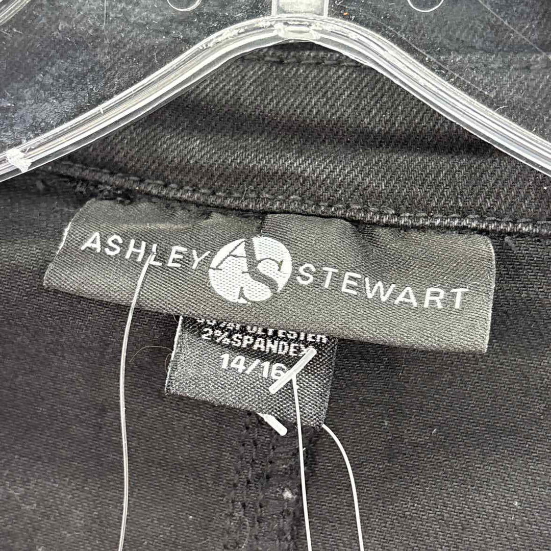 Size 14/16 Ashley Stewart Black Denim Jacket