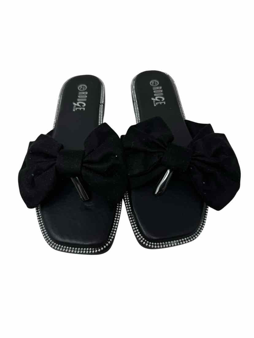 Shoe Size 7.5 ROUGE Black Sandals