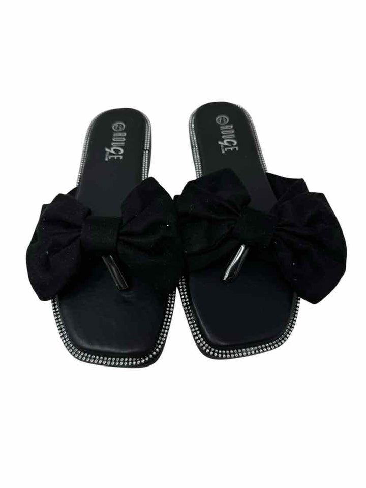 Shoe Size 7.5 ROUGE Black Sandals