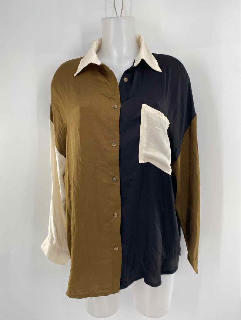 Size M FABRIK Brown Shirt