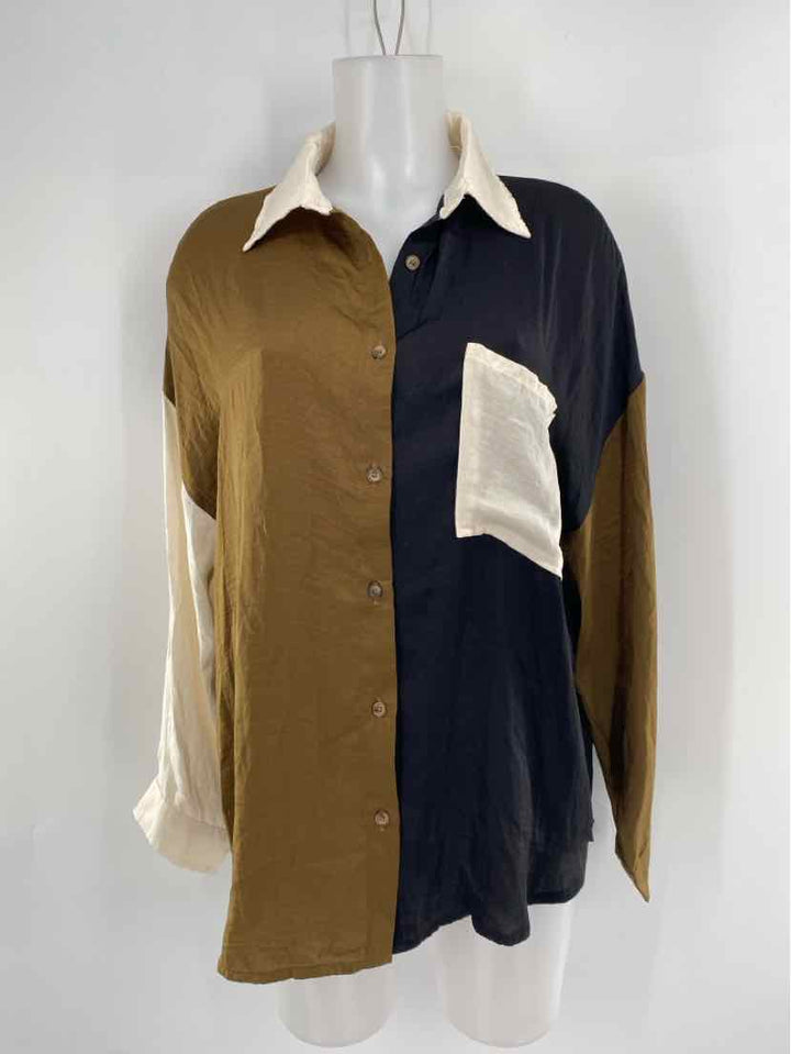 Size M FABRIK Brown Shirt